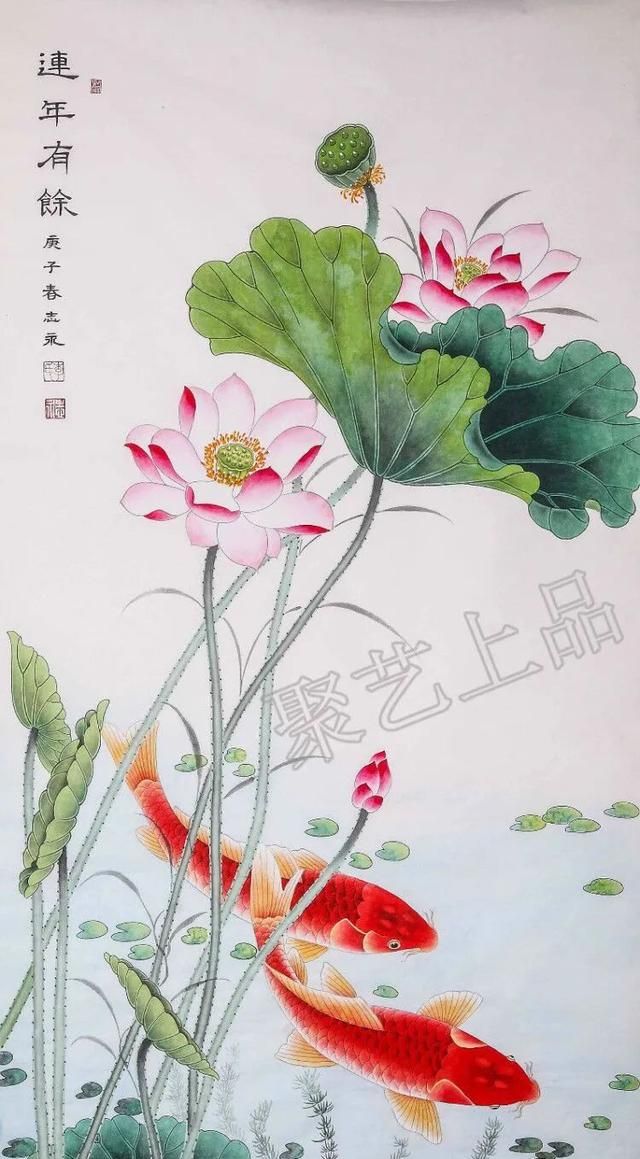 好运连连：国画荷花图欣赏，荷花的寓意和象征