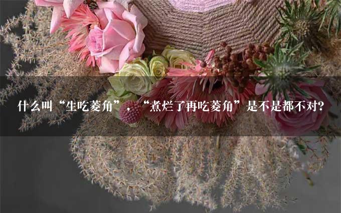 什么叫“生吃菱角”，“煮烂了再吃菱角”是不是都不对？