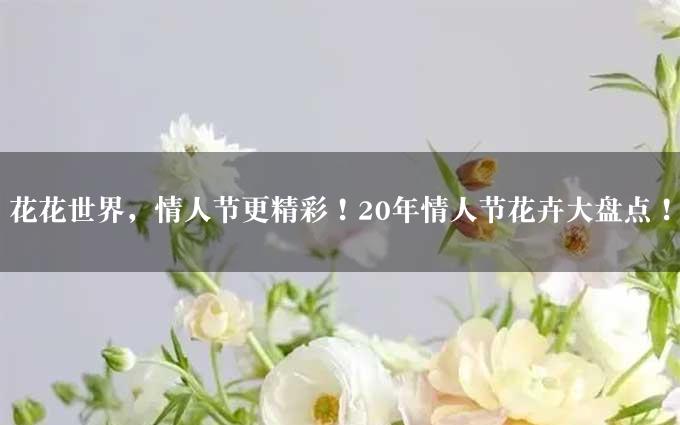 花花世界，情人节更精彩！20年情人节花卉大盘点！