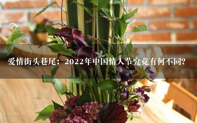 爱情街头巷尾：2022年中国情人节究竟有何不同？