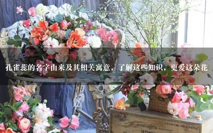 孔雀蕊的名字由来及其相关寓意，了解这些知识，更爱这朵花