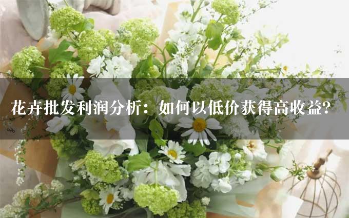 花卉批发利润分析：如何以低价获得高收益？