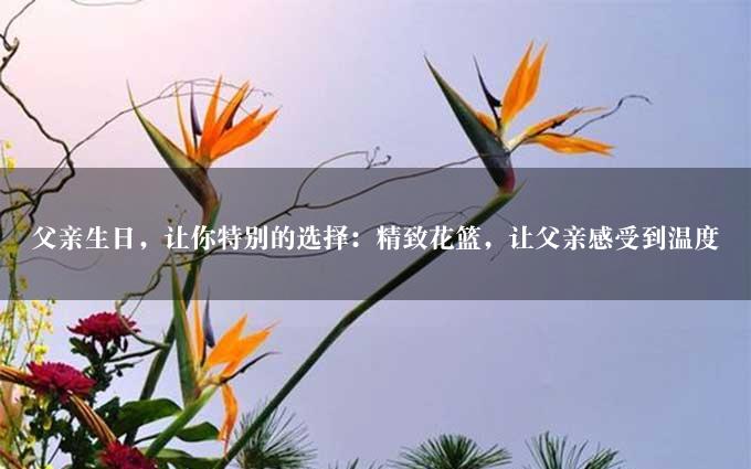 父亲生日，让你特别的选择：精致花篮，让父亲感受到温度