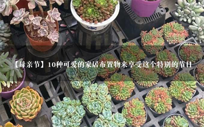 【母亲节】10种可爱的家居布置物来享受这个特别的节日