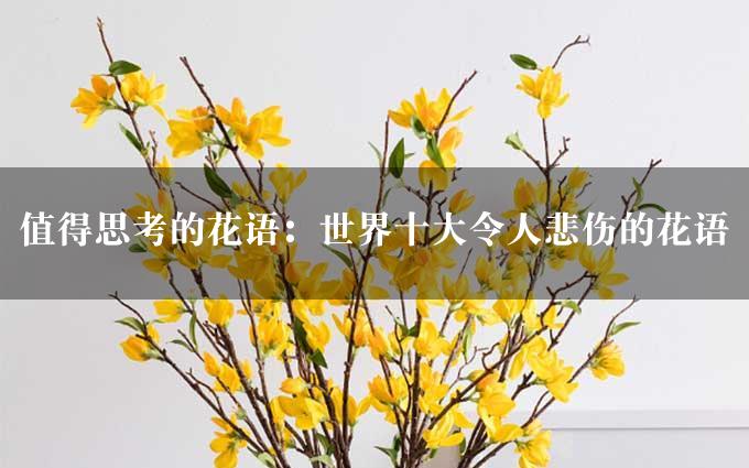 值得思考的花语：世界十大令人悲伤的花语