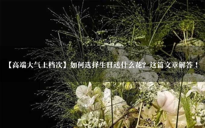 【高端大气上档次】如何选择生日送什么花？这篇文章解答！