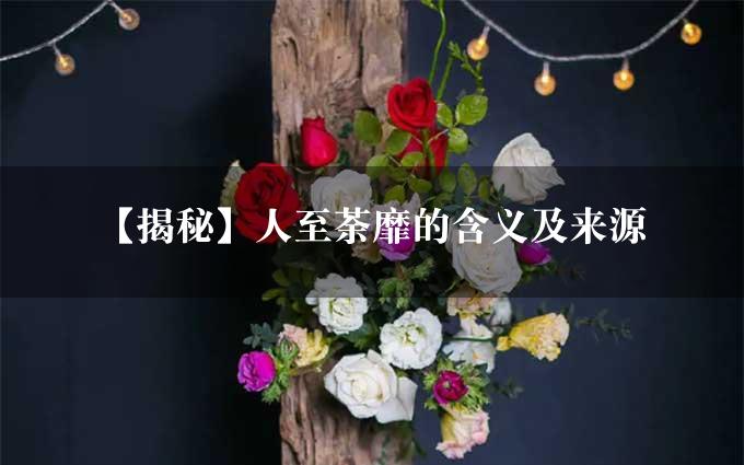 【揭秘】人至荼靡的含义及来源