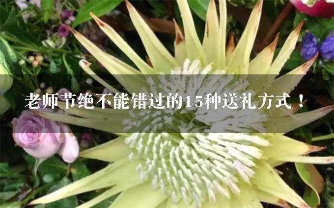 老师节绝不能错过的15种送礼方式！