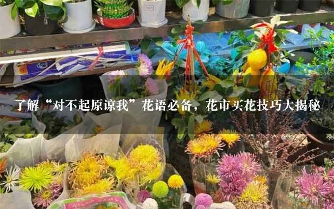 了解“对不起原谅我”花语必备，花市买花技巧大揭秘