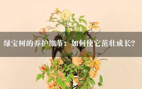 绿宝树的养护细节：如何使它茁壮成长？