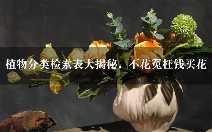 植物分类检索表大揭秘，不花冤枉钱买花