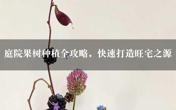 庭院果树种植全攻略，快速打造旺宅之源