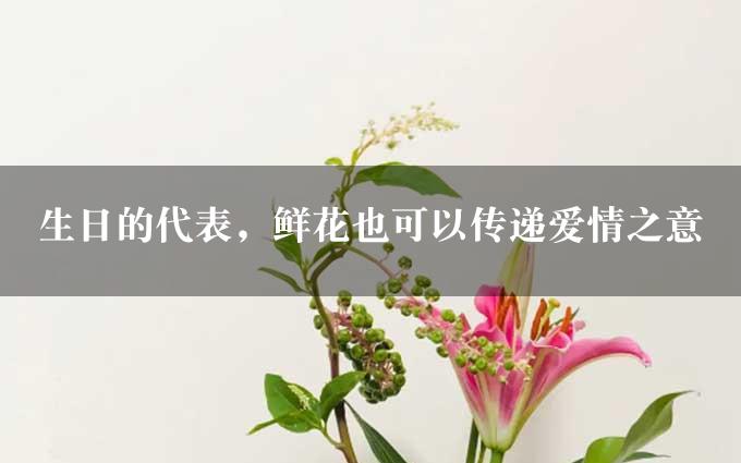 生日的代表，鲜花也可以传递爱情之意